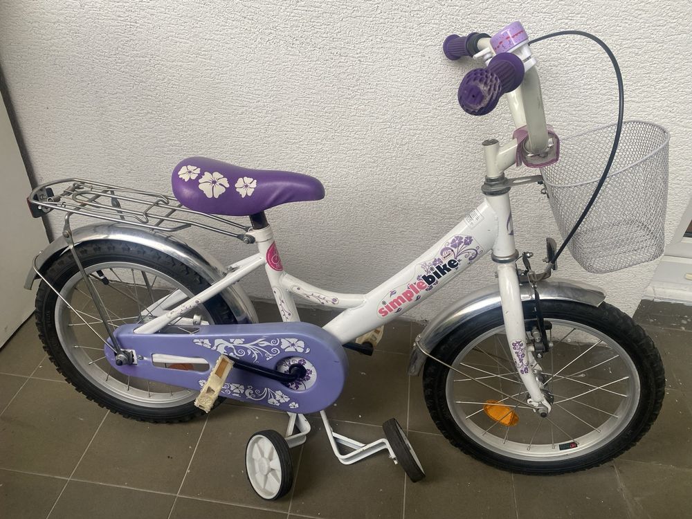 Rower dla dziecka koła 16” + koła boczne + rączka do prowadzenia rower