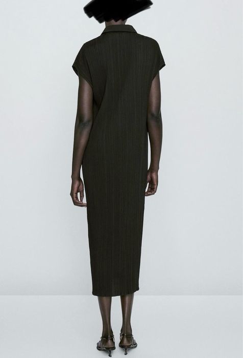 Vestido plissado Massimo Dutti