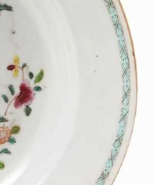 Prato em porcelana da China Companha das Índias Sec XVIII