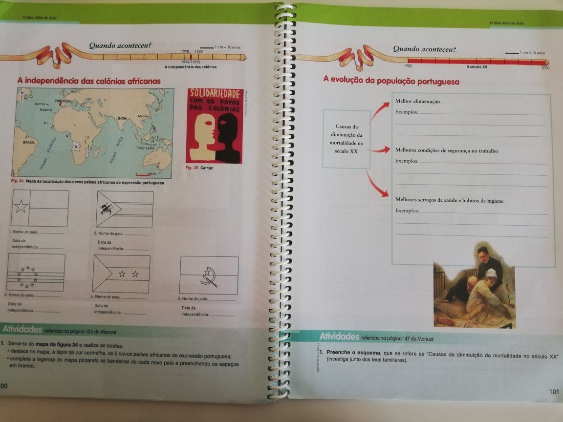 Manual e caderno de atividades  história e geografia de Portugal 6ano