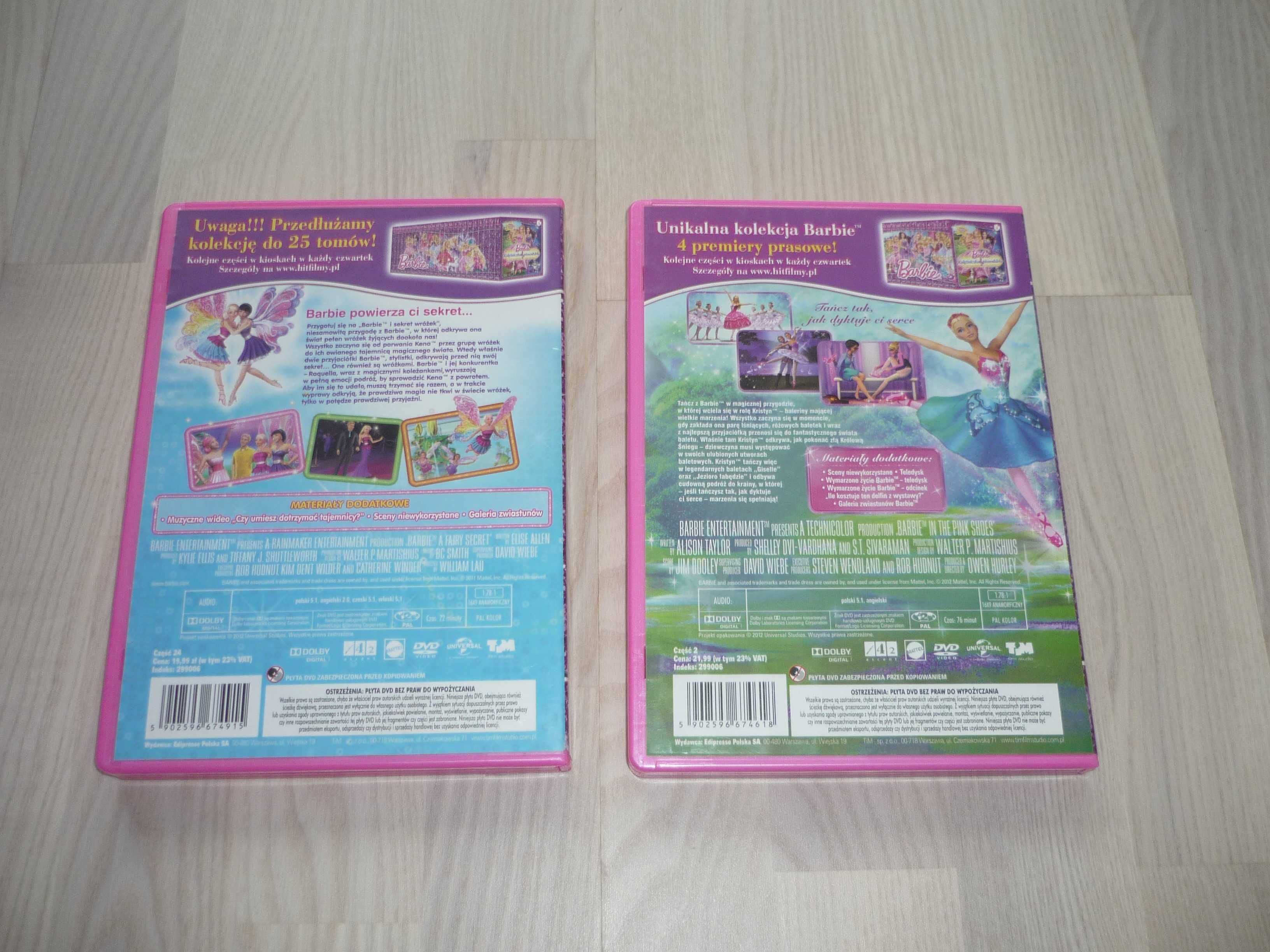 Bajka DVD Barbie i magiczne baletki, Barbie i sekret wróżek