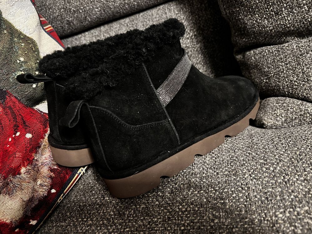Brunello cucinelli botki sniegowce ugg kozuszek r.39