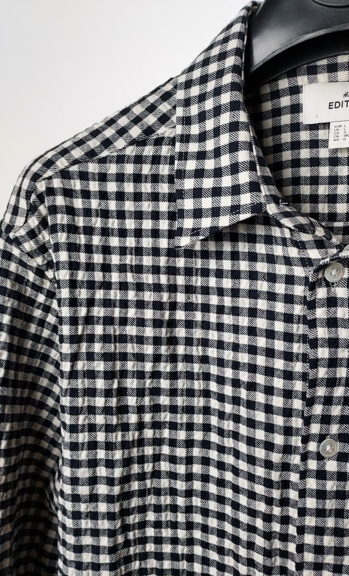 H&M_nowa męska koszula w kratkę Regular fit_L