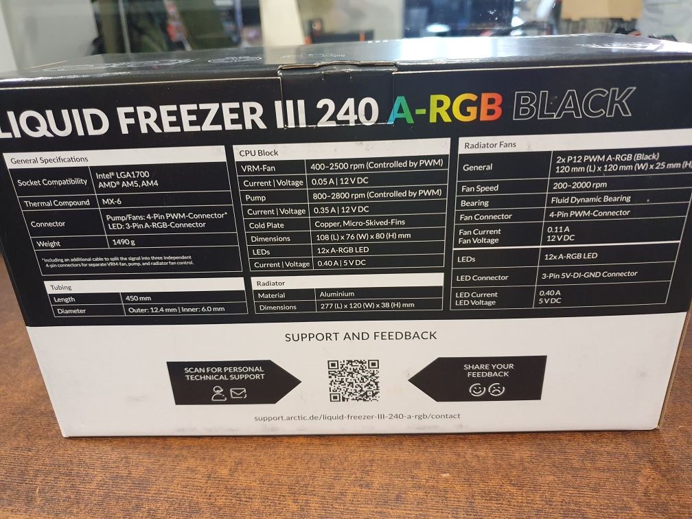 Chłodzenie wodne Arctic Liquid Freezer III 240 A-RGB