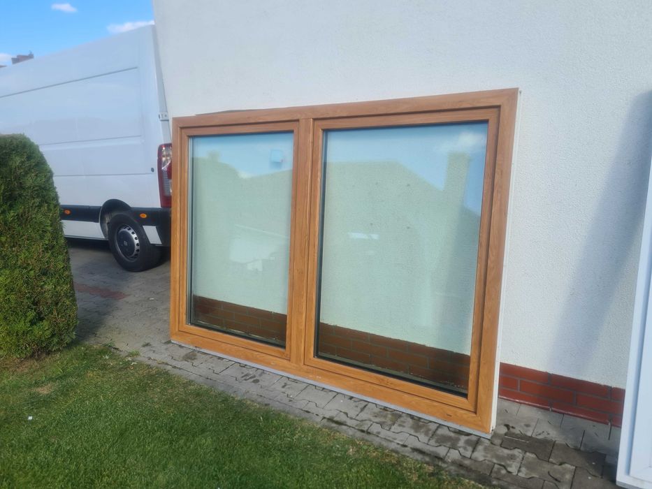 Okna 3 szybowe kolor winchester Duże Nowe