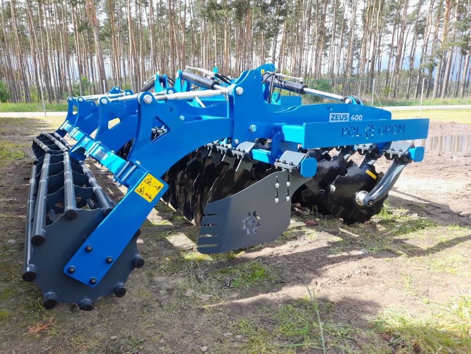 Wyprzedaż Brona Talerzowa 4 m POL GROM Zeus rozkładana hydraulicznie
