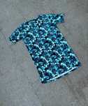 Granatowo Turkusowa Damska Sukienka Tunika Aesthetic Vintage XL