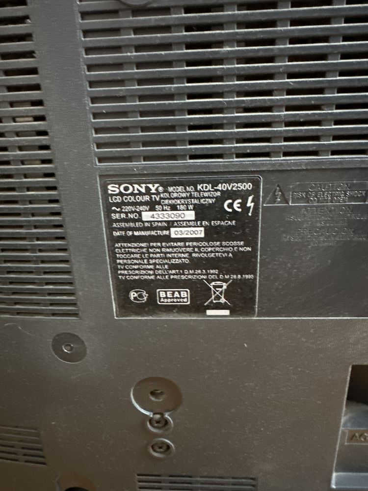Telewizor Sony Bravia KDL-40V2500