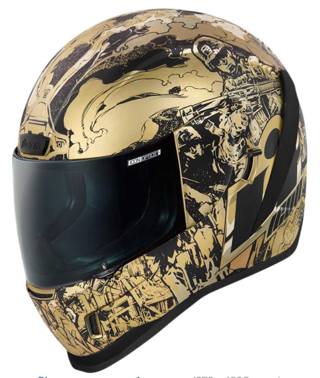 Шлем Icon Airform Armed Forces Очки, 2 Визора (Agv, Nolan, Shoei, HJC)