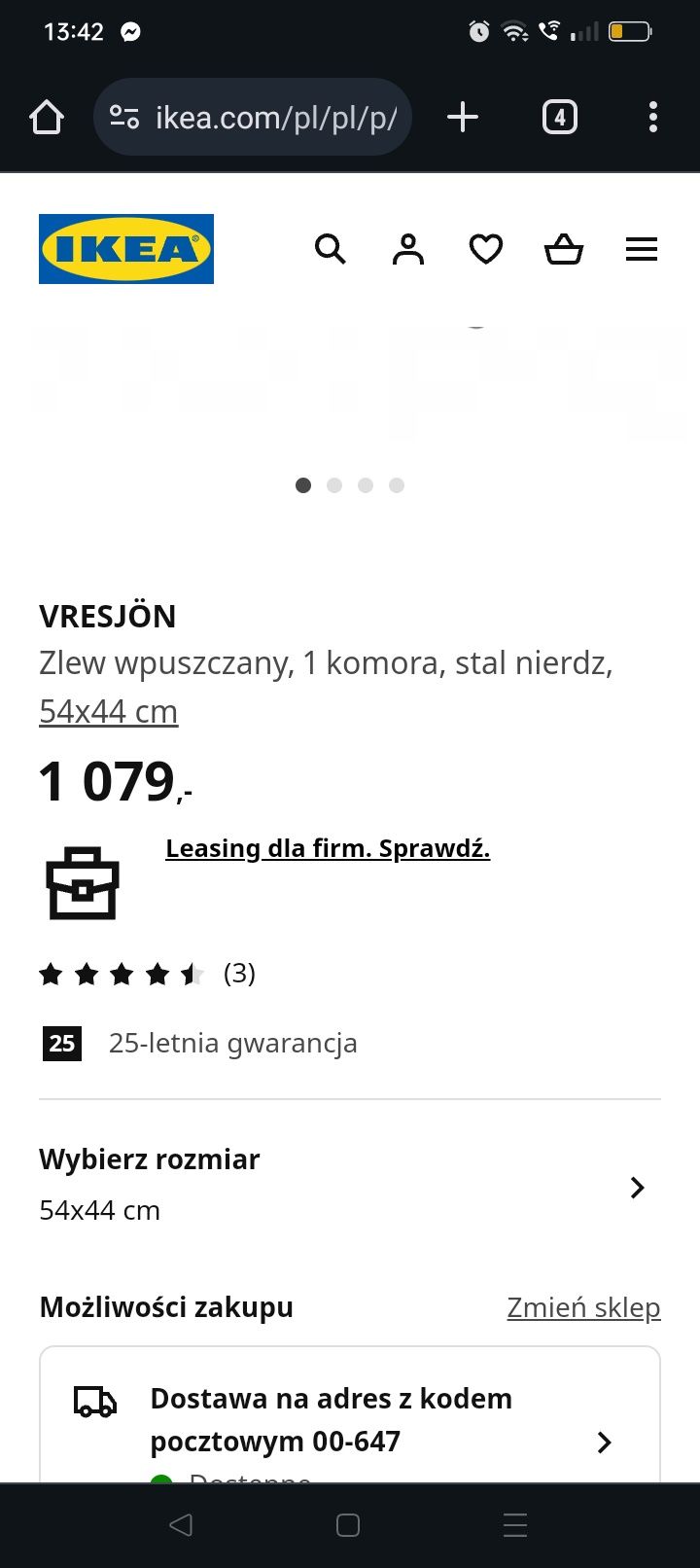 Zlew wpuszczany Ikea VRESJÖN