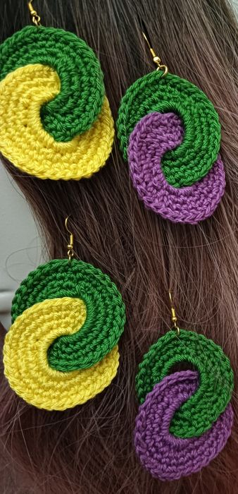 Par de brincos em crochet