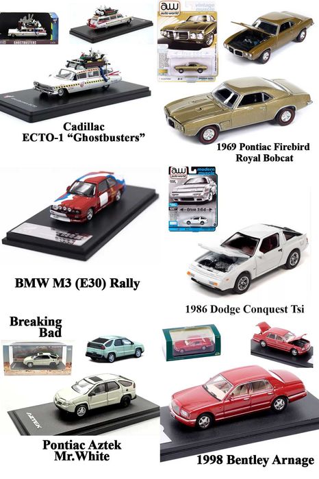 Колекційні моделі 1/64 MiniGT, Auto World, Johnny lightning, Kyosho