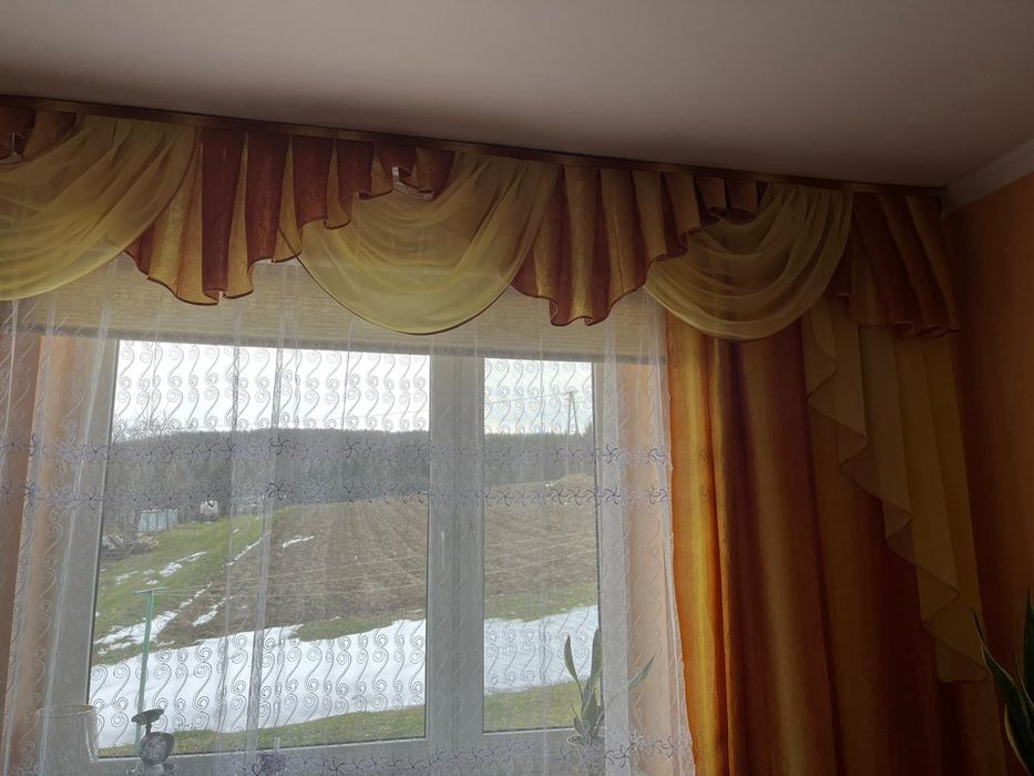 Komplet zasłon z lambrekinem