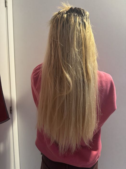 Cabelo humano 4 faixas tecidas para ser usada no microlink