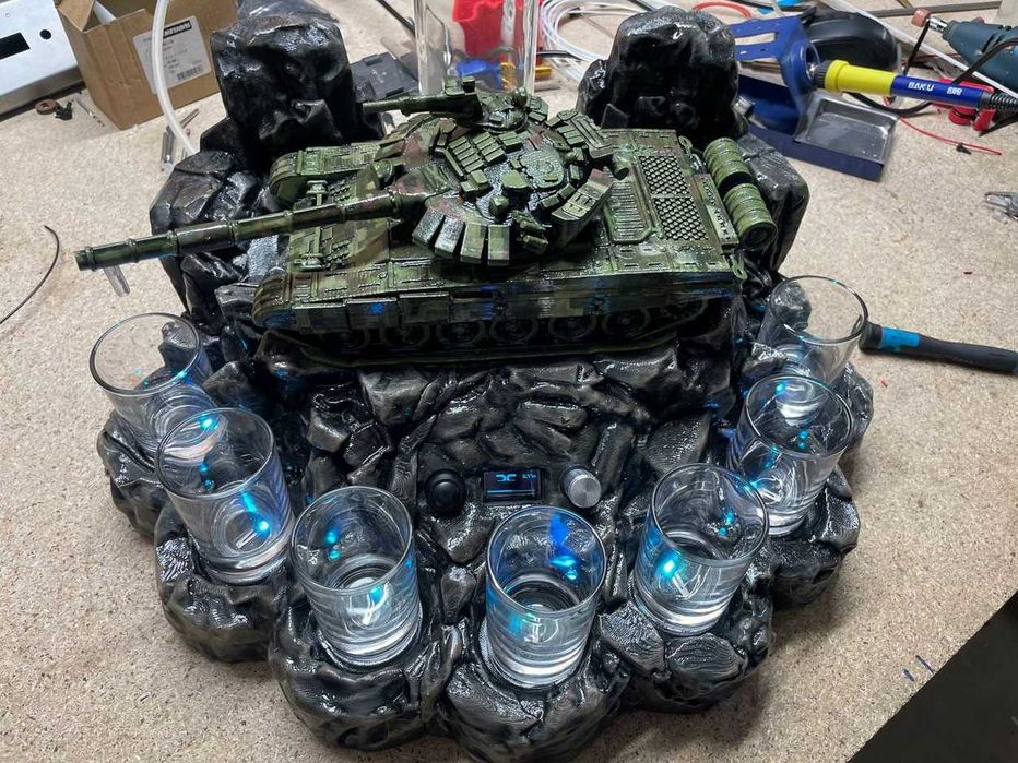 Автоматичний наливатор Танк Premium на 7 чарок авторозлив подарунок