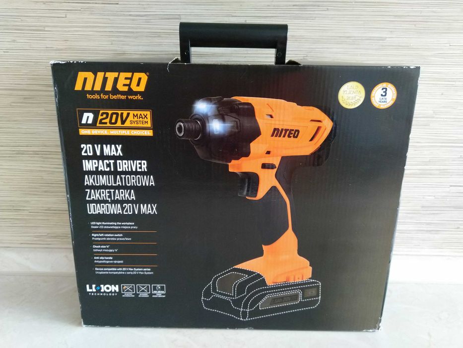 Akumulatorowa Zakrętarka Udarowa 20 V Max 180Nm z Akcesoriami POCZTEX