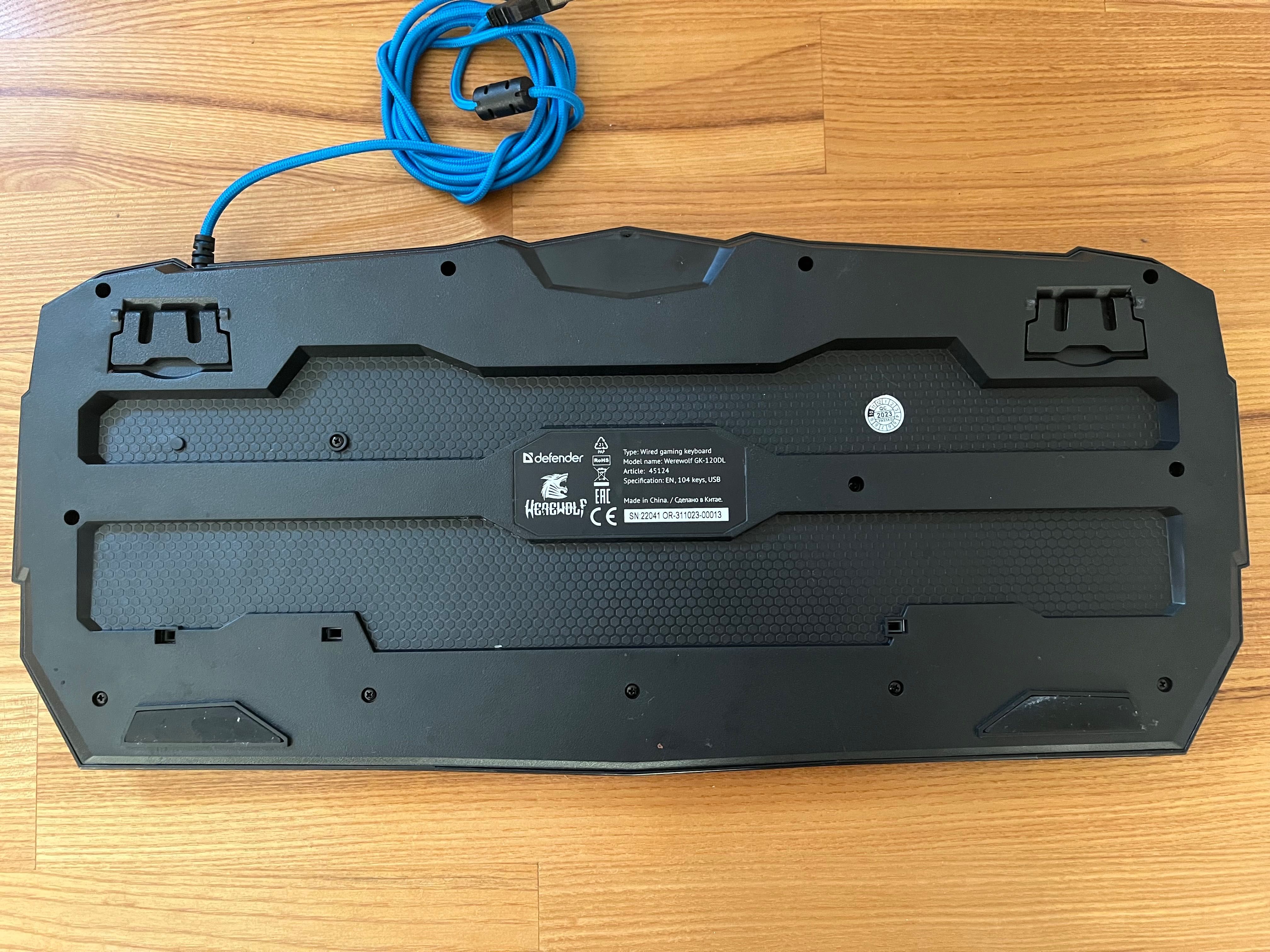 Klawiatura gamingowa Podświetlana RGB LED DEFENDER Warewolf