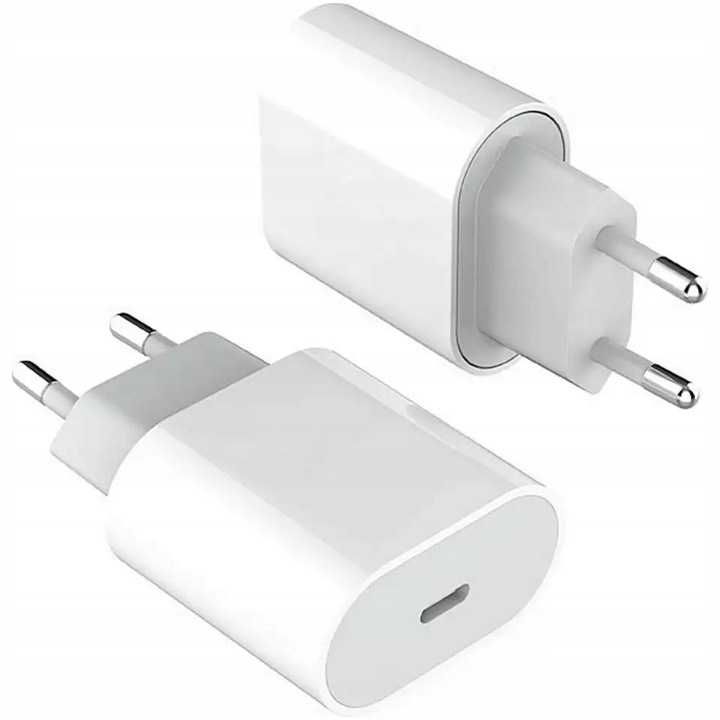 Zestaw Ładowarka + Kabel 1m USB typu C do Ładowania IPhona  Kostka 20W