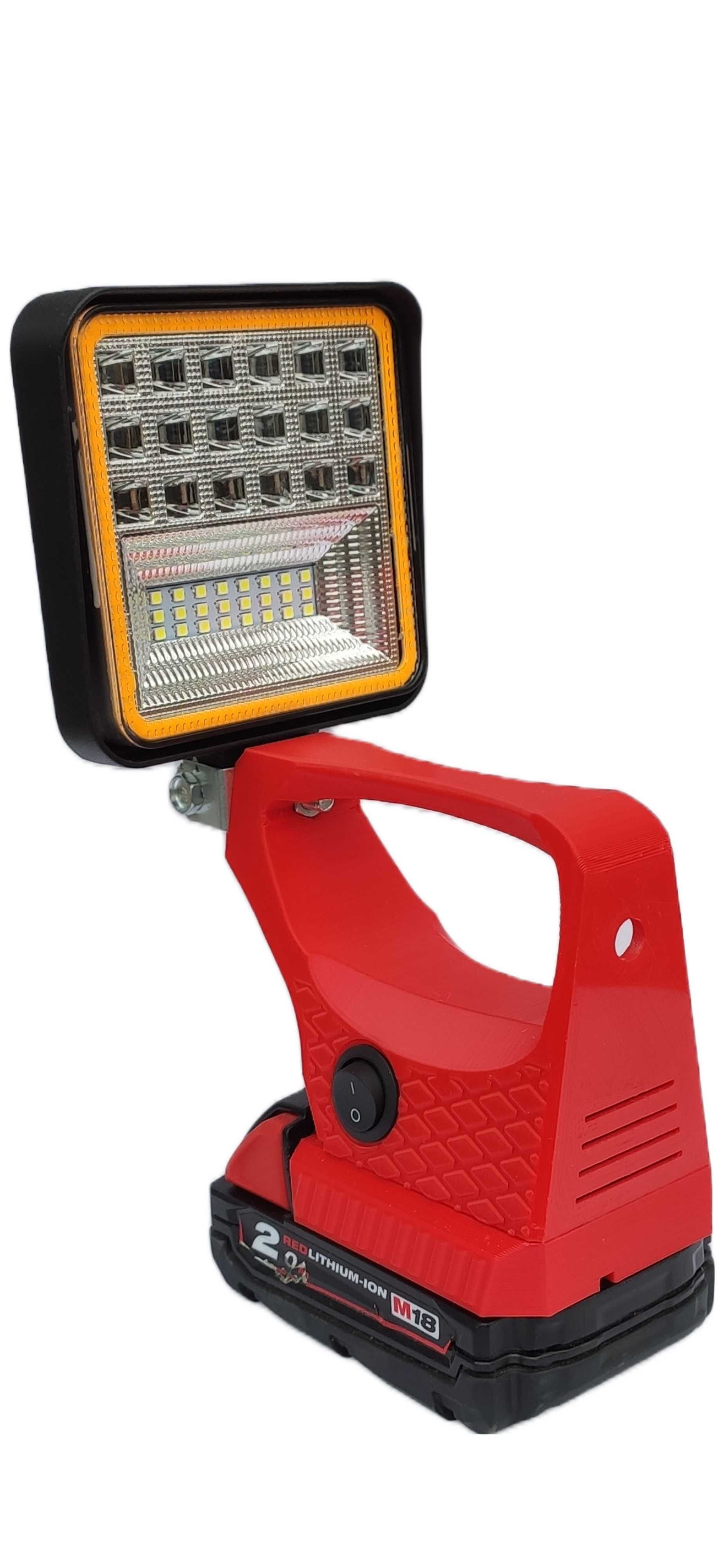 Potężna lampa LED latarka do baterii Milwaukee M18