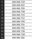 VIP biznes łatwy prosty Złoty numery 666 666 XXX