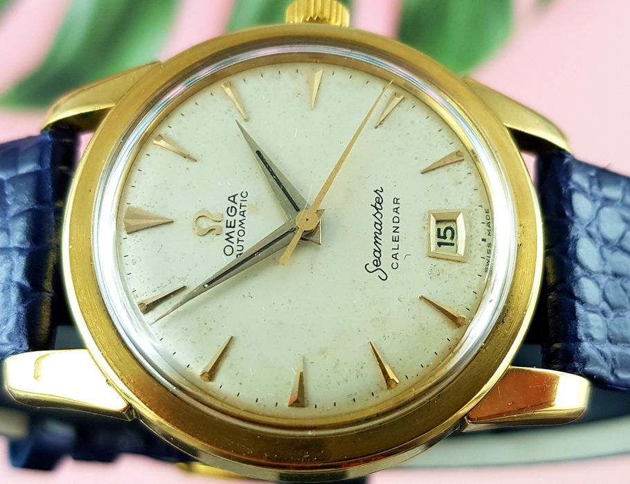 Zegarek męski Omega Seamaster Calendar złoto 18k Unikat Vintage