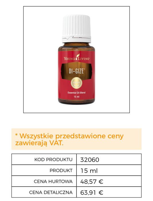 Di Gize olejek eteryczny 15ml Young Living nowy