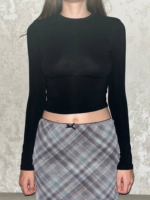 Черний лонгслів xs