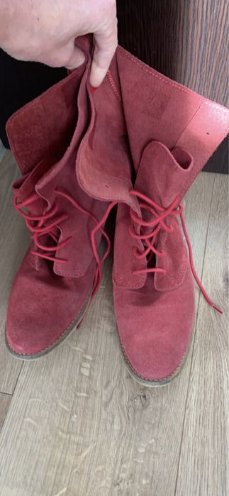 Sztyblety skóra zamsz rozm 41