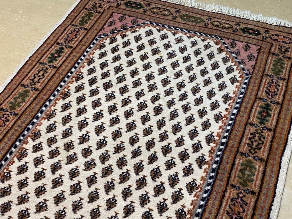 Indo Mir 280 # 75 Długi chodnik wełniany ręcznie tkany na korytarz