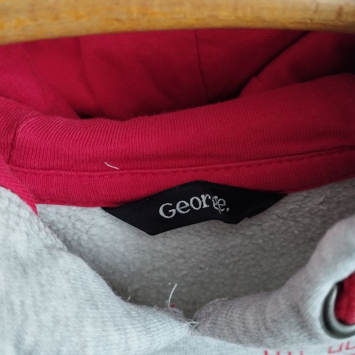 Szara bluza z kapturem George 116/122