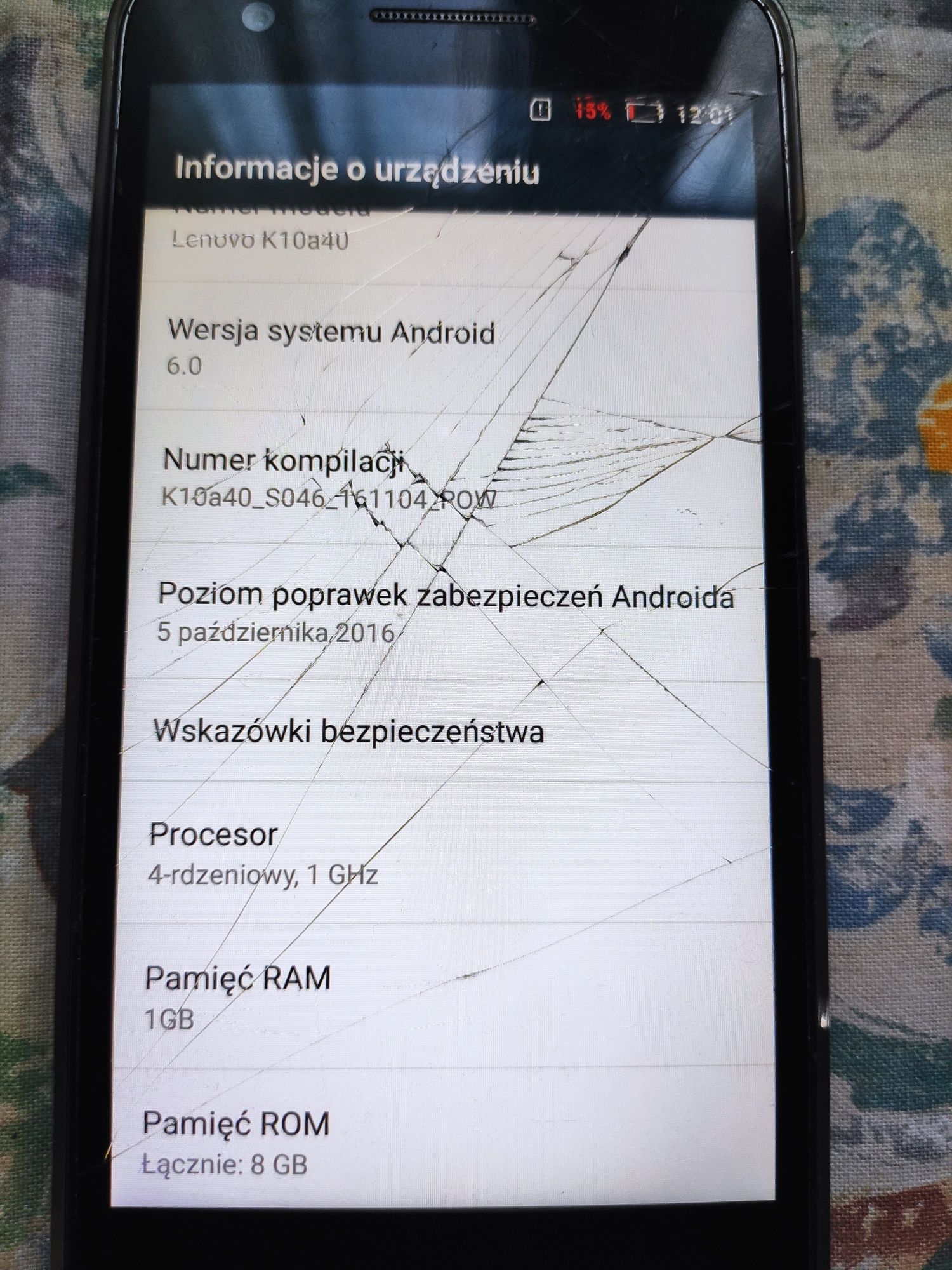 Lenovo K10 na części