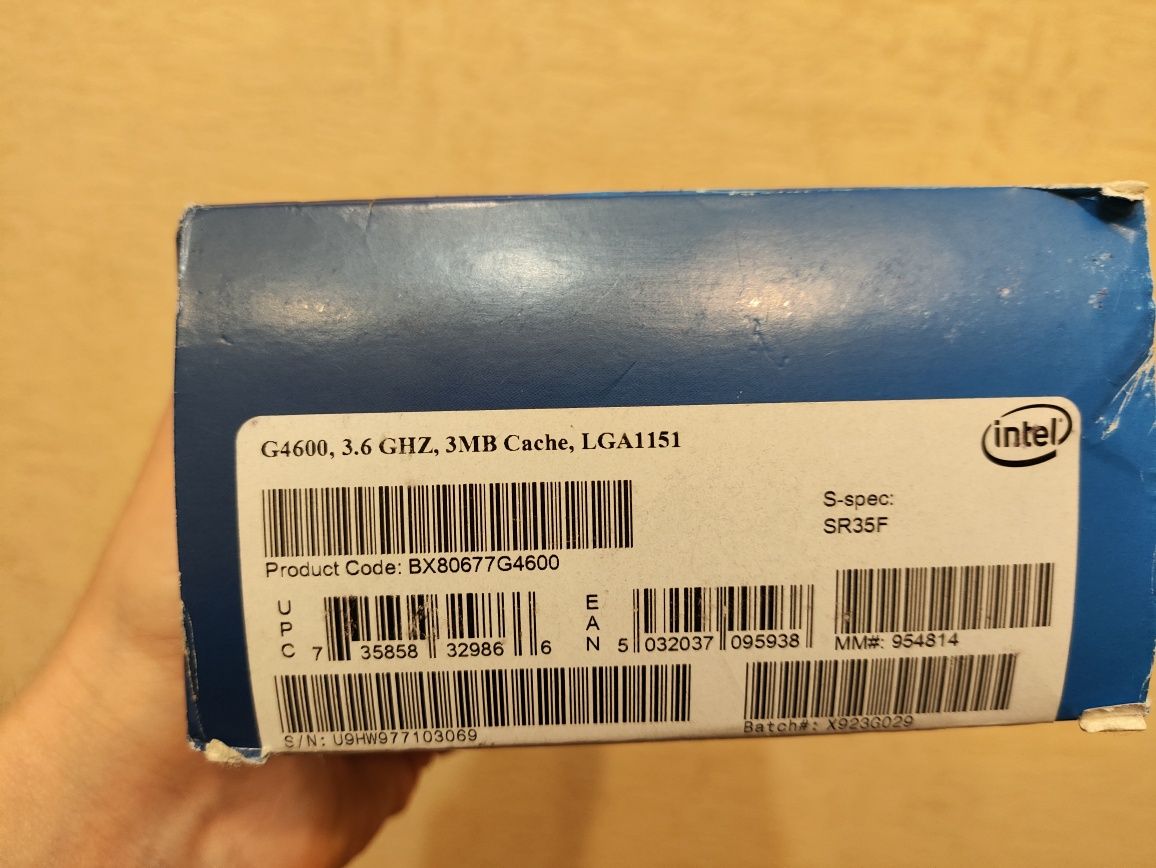 Процесор Intel Pentium Gold G4600 3.6GHz/8GT/s/3MB s1151 BOX