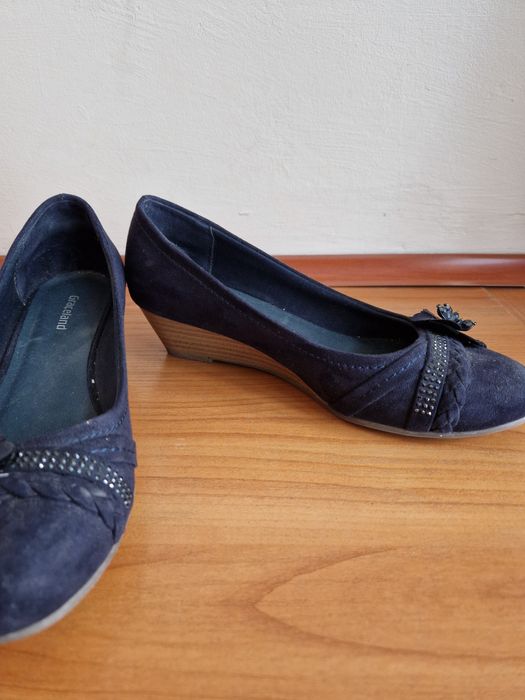 Baleriny na platformie granatowe - Graceland 37