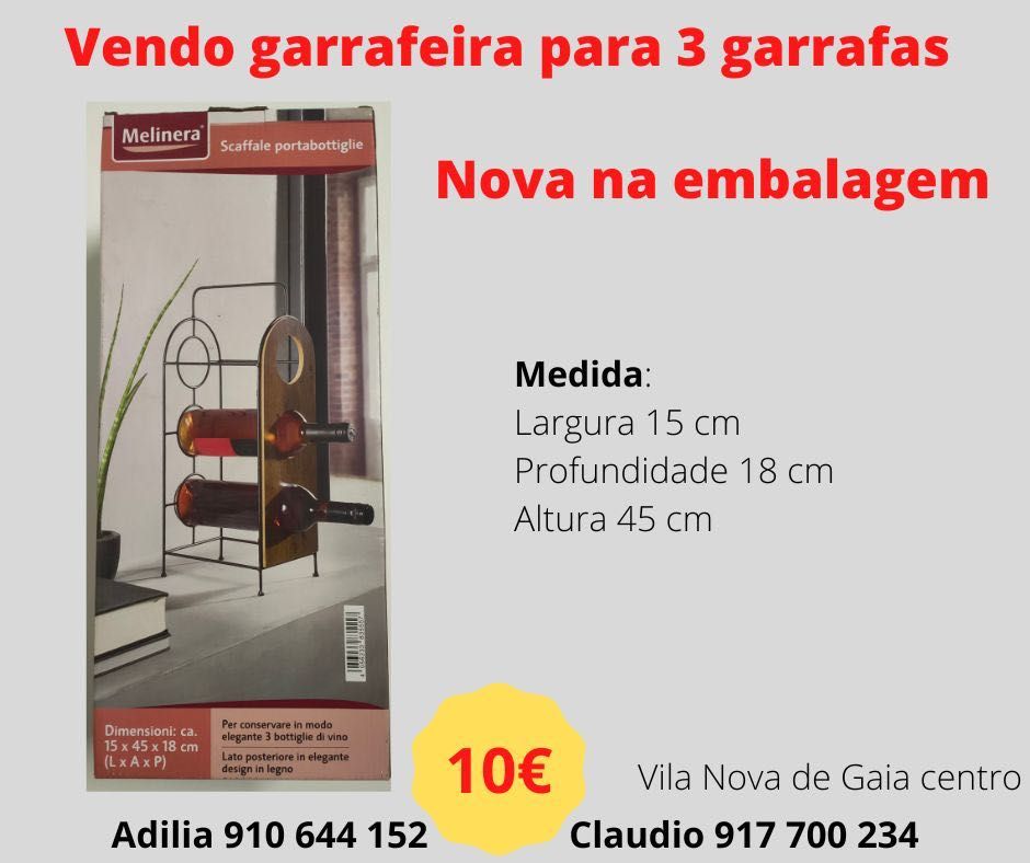 Vendo Garrafeira Nova na embalagem