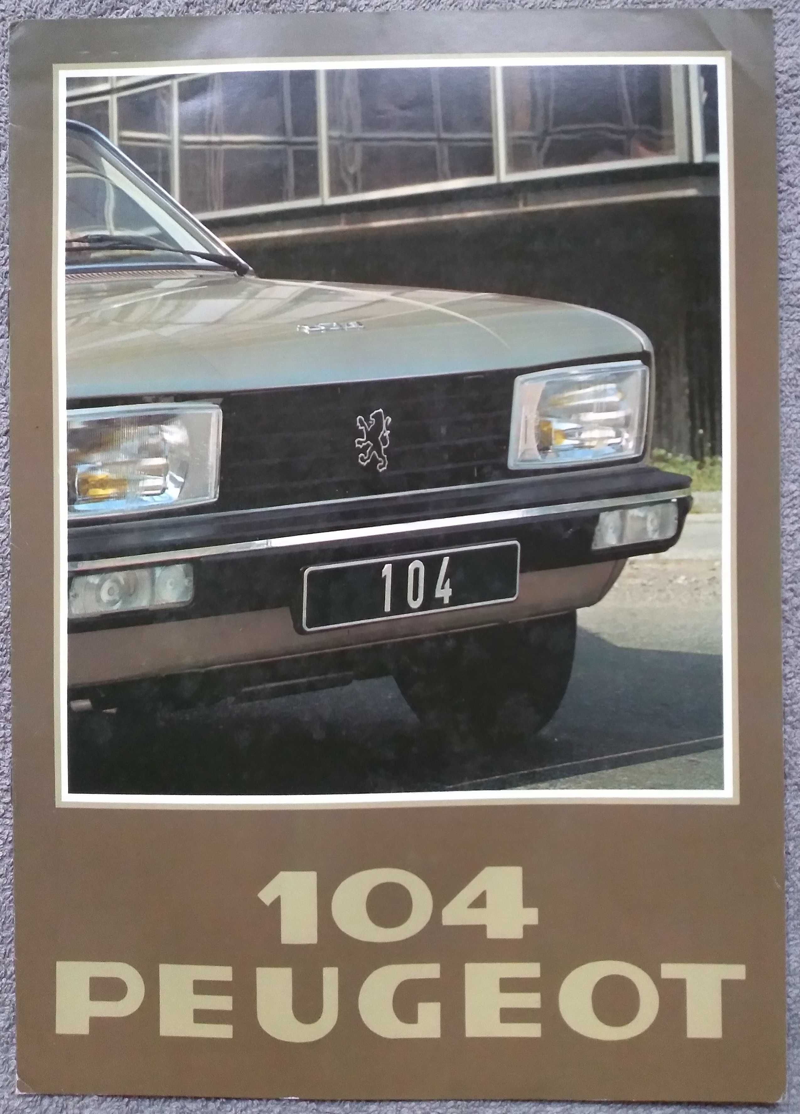 Prospekt Peugeot 104 ZS rok 1978