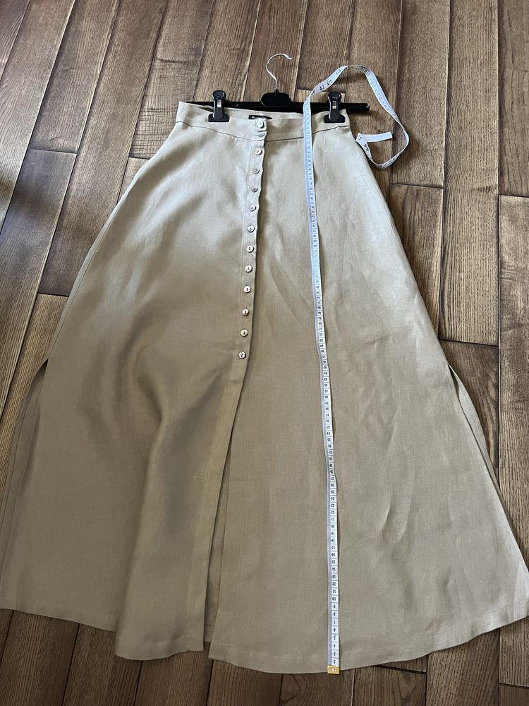 Стильная юбка из льна 100% Massimo dutti xs