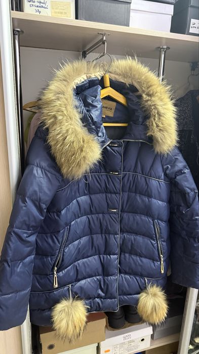 Пуховик натур.мех р.42-50