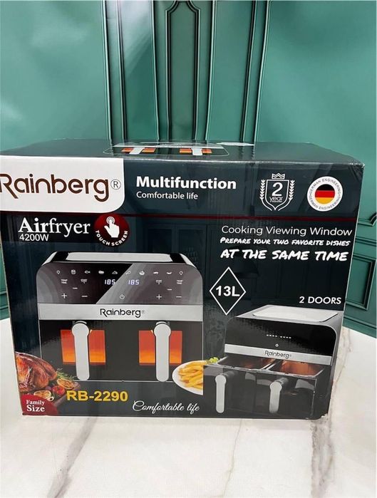 Аерофритюрниця аерогриль Rainberg RB-2290 4200 Вт 13 л,  мультипіч