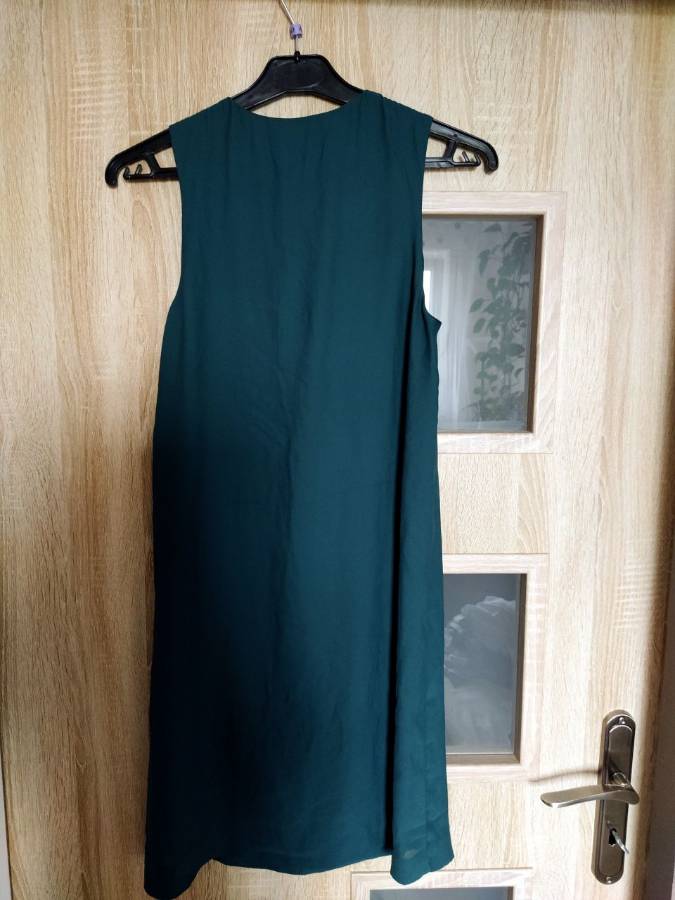 H&M Ciemno zielona butelkowa zieleń sukienka HM zwiewna rozmiar xs 34