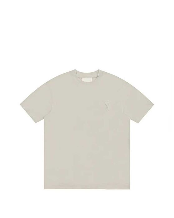 Футболка AMI Paris Ami De Coeur Embossed Heart T-Shirt Grey