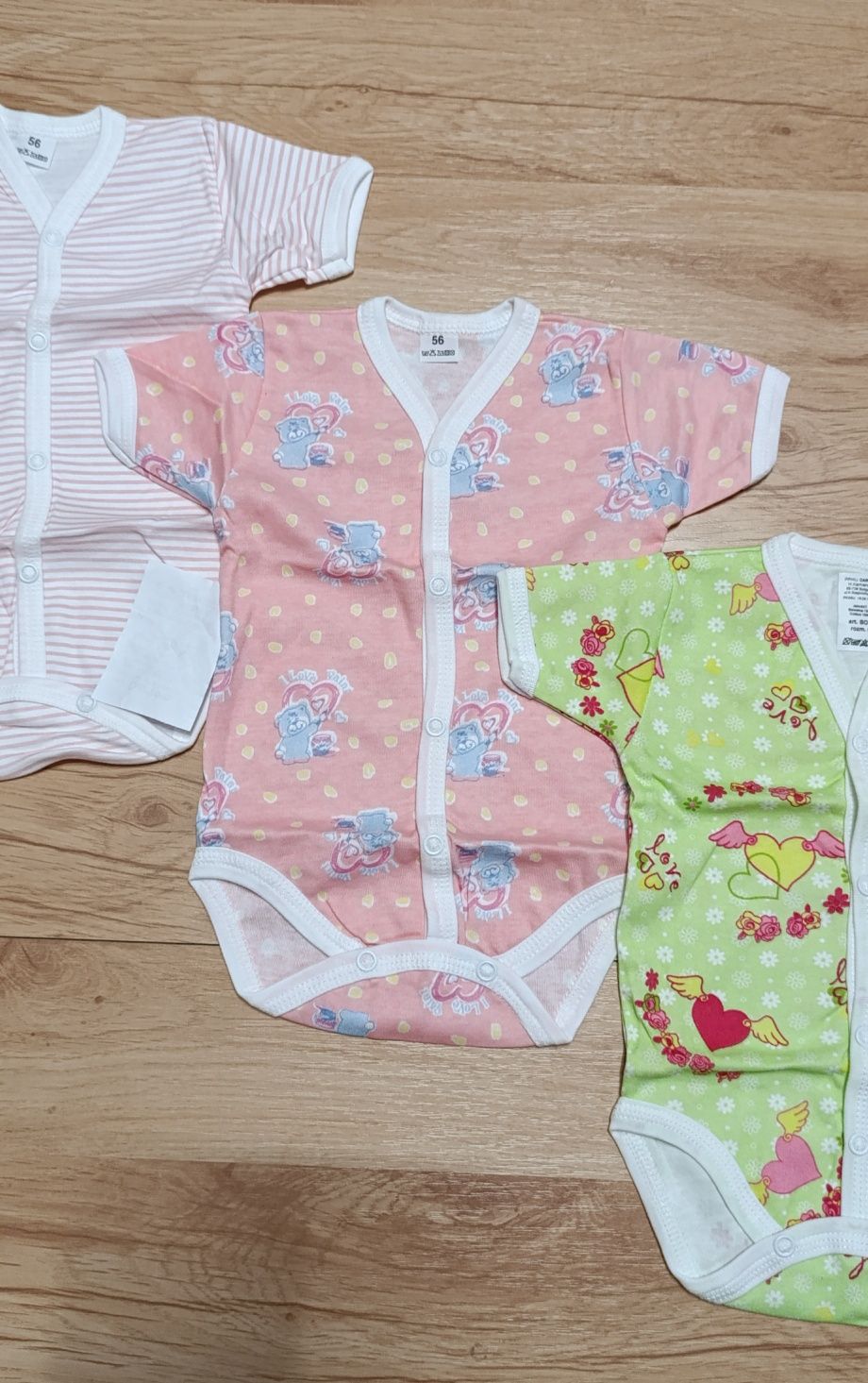 Body 3 pack rozpinane roz 56 K/R