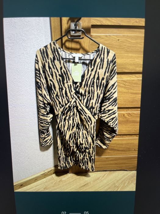 Marszczona sukienka H&M z metką XS