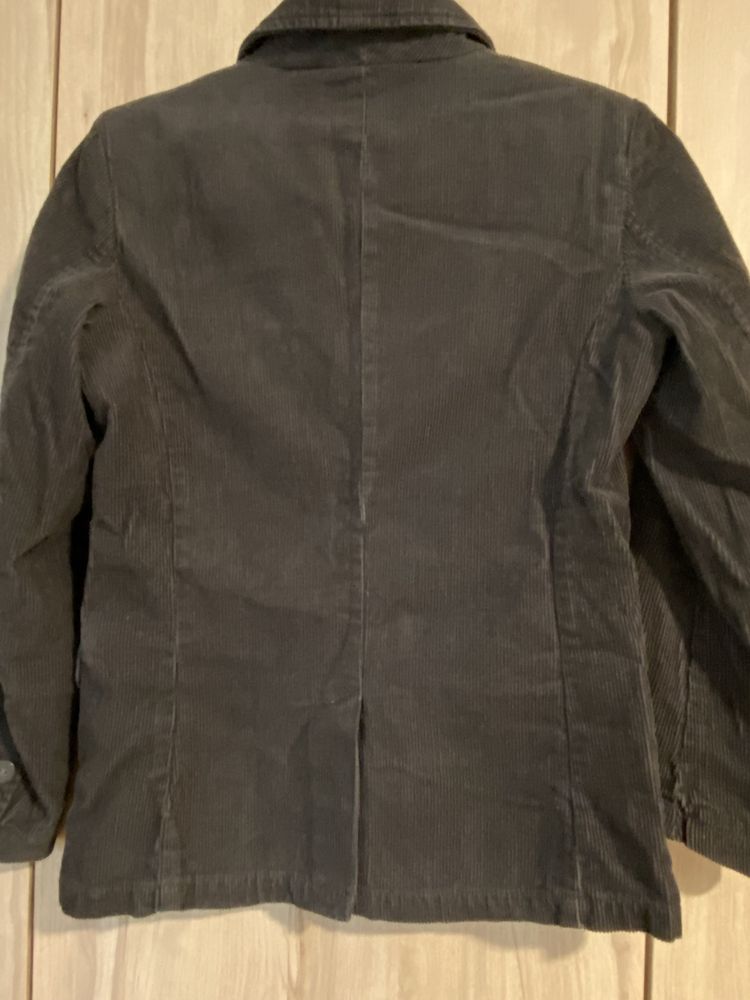 Logg H&M eur 134 cm szara chłopięca marynarka  na podszewce sztruks sz