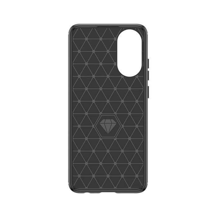 Etui Silikonowe Carbon Case Do Oppo A78 4G - Czarne