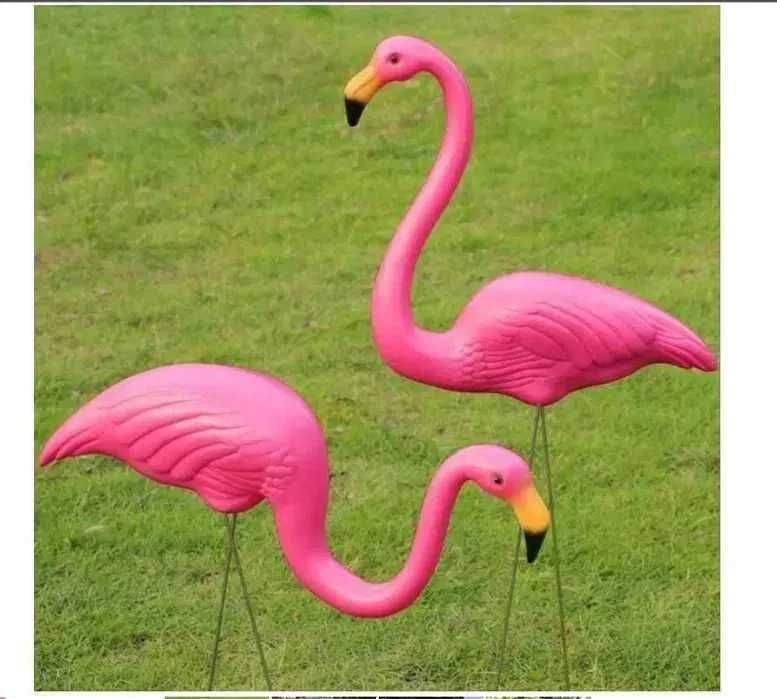 Flamingi Ogrodowe 2 szt Dekoracja Figurki Zestaw stojące do ogrodu