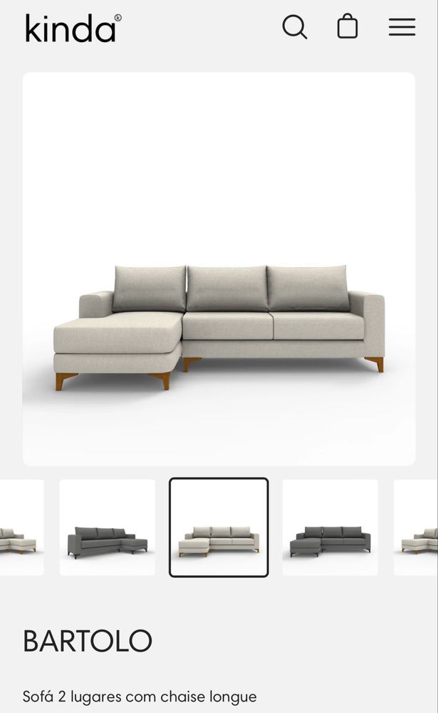 Sofa Bartolo Kinda Limpo e Higienizado