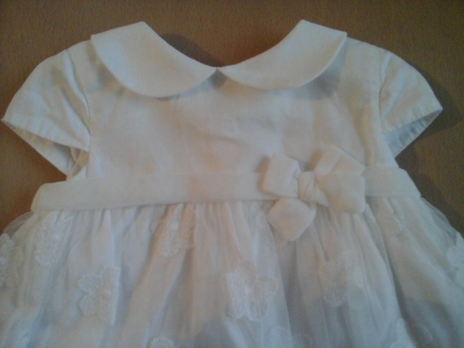 Sukienka mayoral biała do chrztu dziewczynka 4-6 m-ce