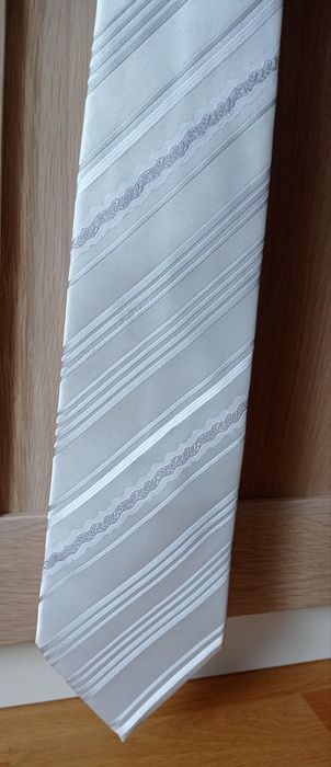 Angelo di Monti jasny krawat ślub wesele poprawiny