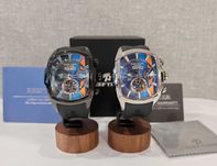 Чоловічий годинник Reef Tiger Aurora Tank 2 Automatic Blue/Orange 100m