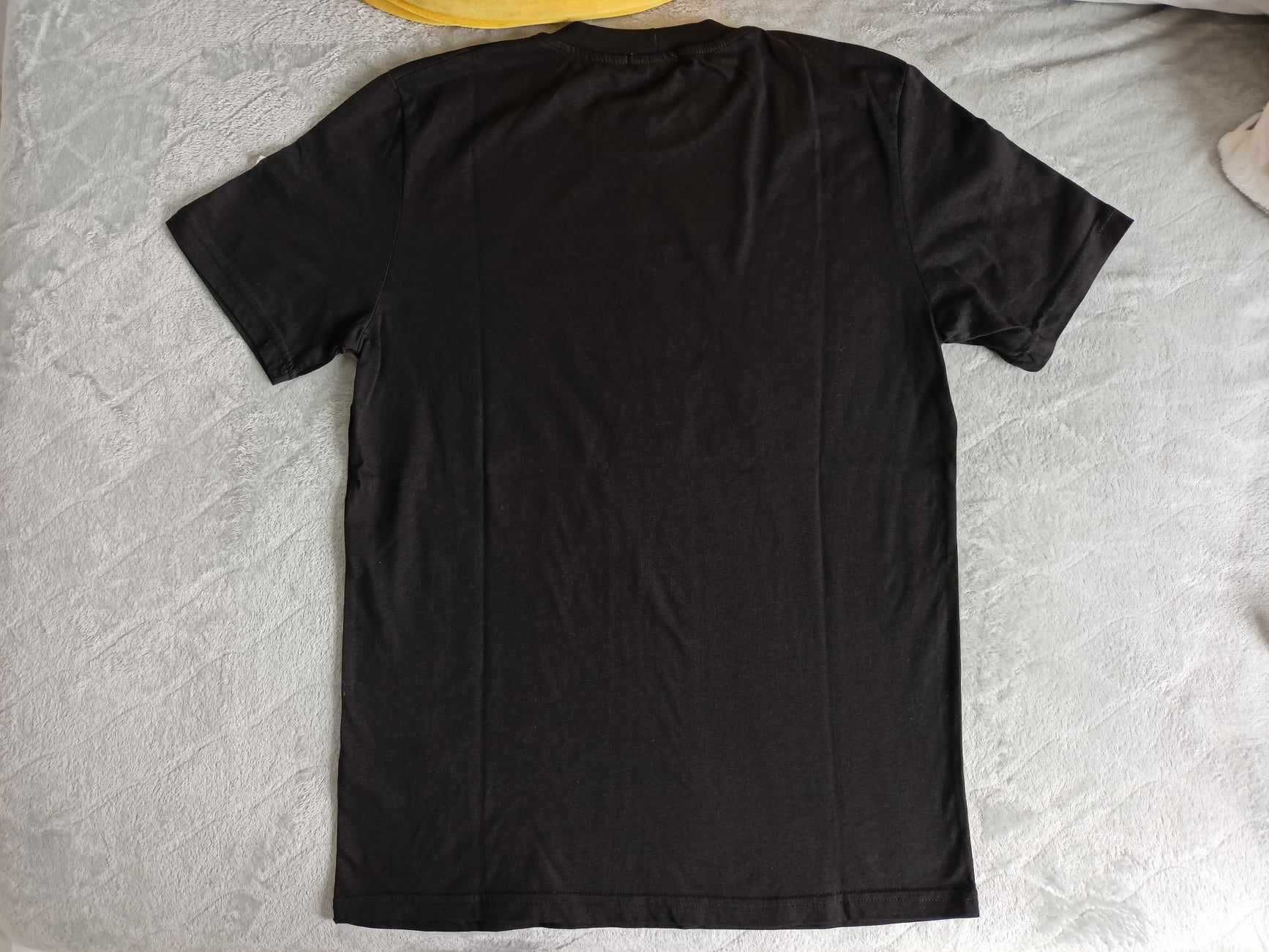 Męski t-shirt/koszulka Moncler czarny, rozmiar z metki XL (bardziej L)